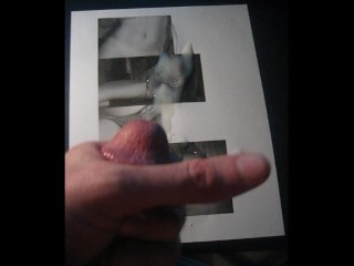 wanki and cum on some hot pics