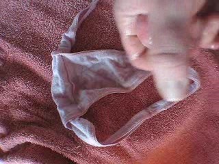 cumshot into panty